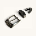 Hammered Buckle Set - Silver Hammered Buckle Set