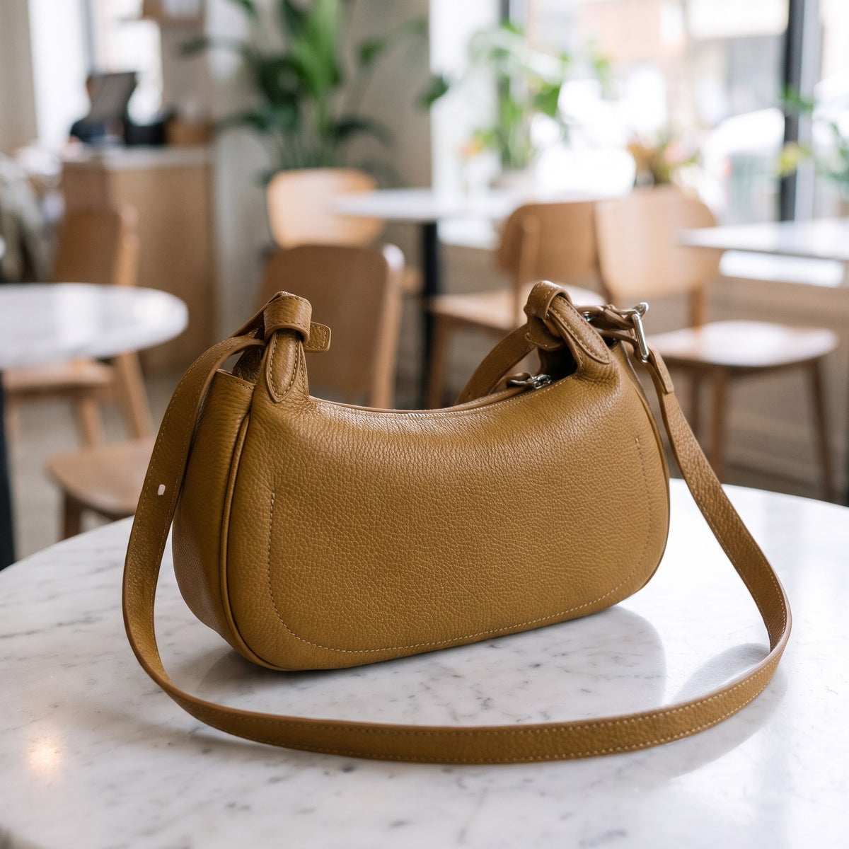 Key Purse in Tan, back view [Tan]