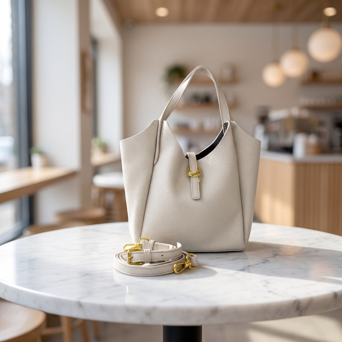 Snap Purse in White, front view [White]