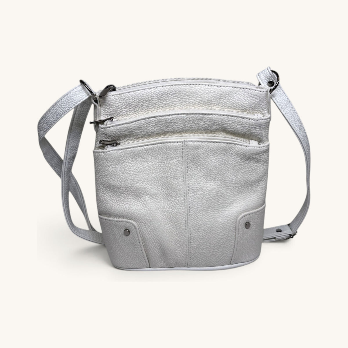 Large Travel Shoulder Bag - White LTSB