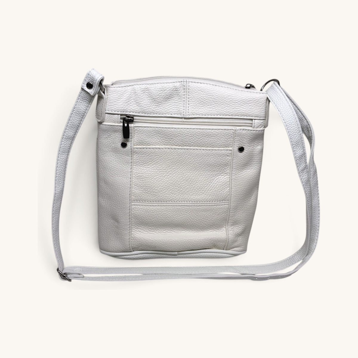 Large Travel Shoulder Bag - White LTSB Back
