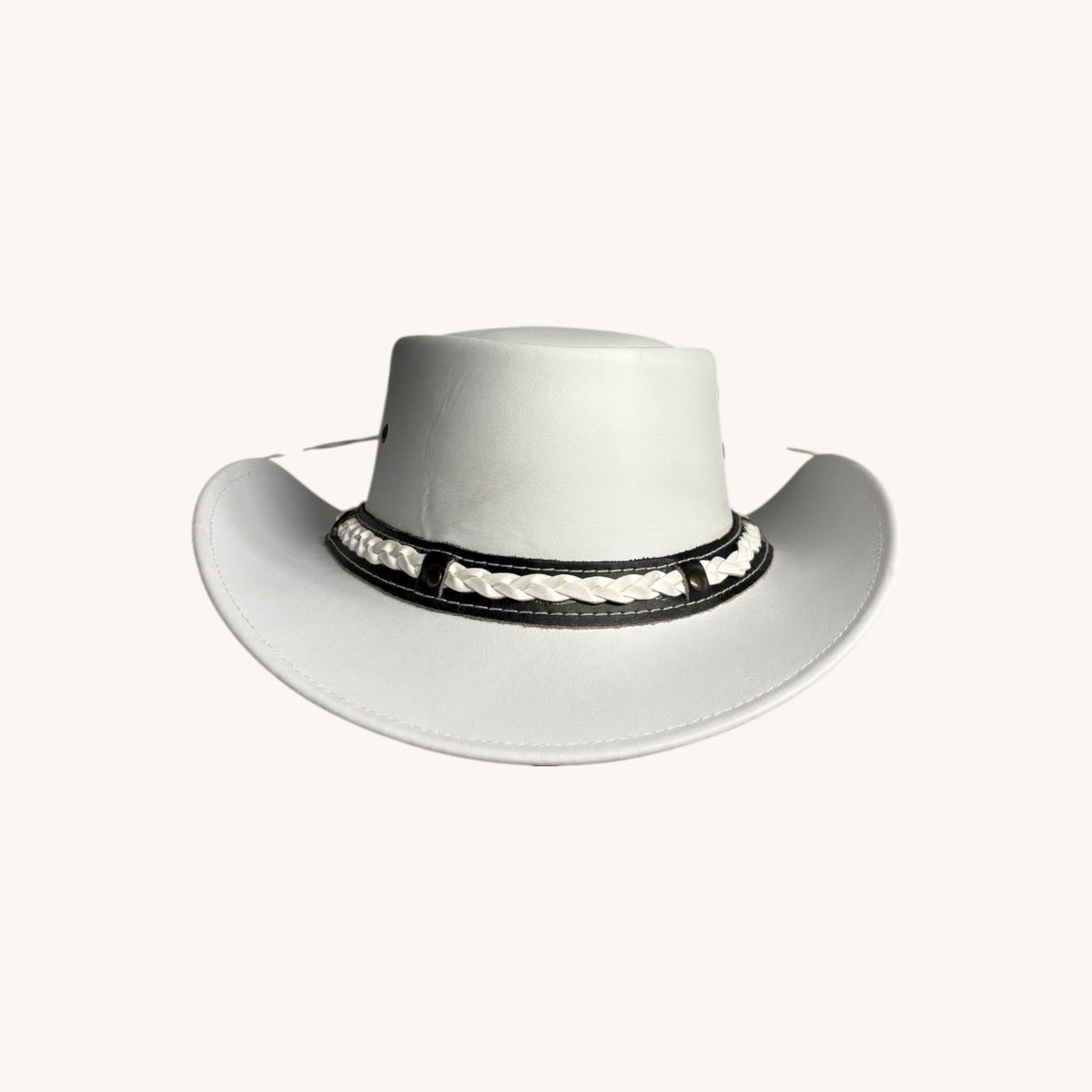 White Leather Cowboy Hat