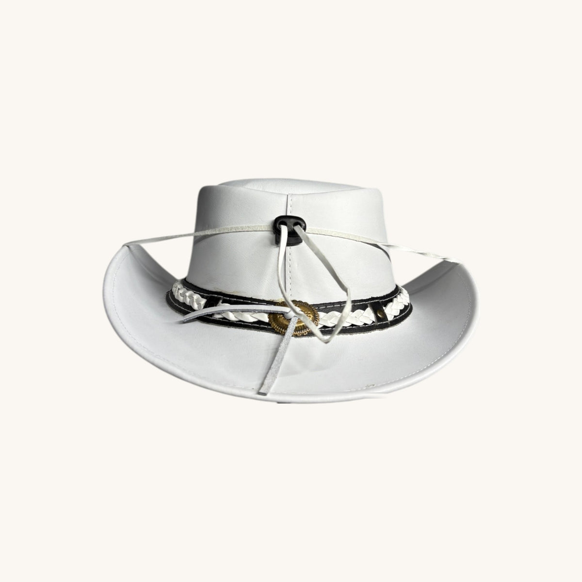 White Leather Cowboy Hat