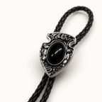 Black Stone Bolo Tie in Shield [Shield]