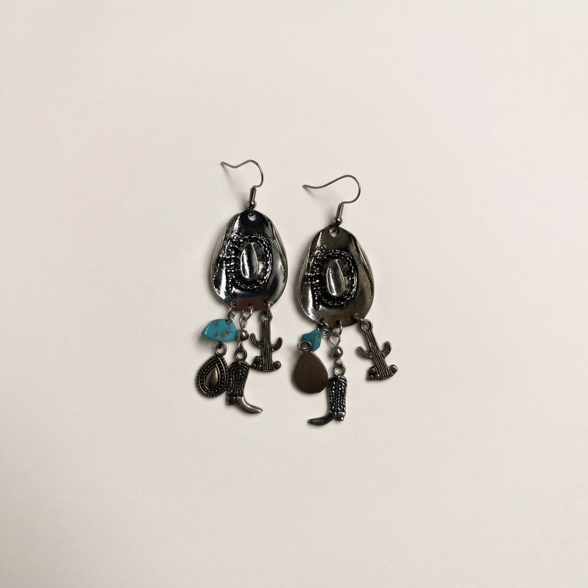 Cactus Charm Earrings in Silver [Silver]
