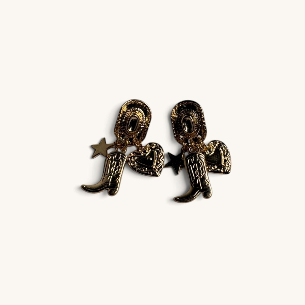 Charm Cluster Earrings in Gold [Gold]