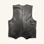 Classic Leather Vest in Black [Black]