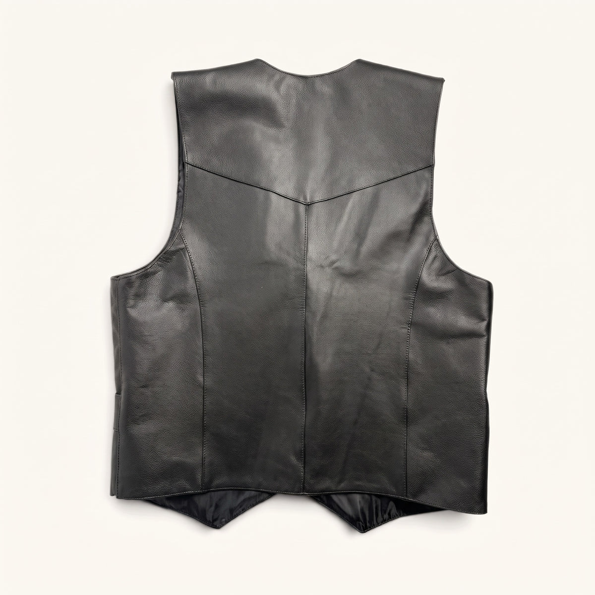 Classic Leather Vest in Black [Black]