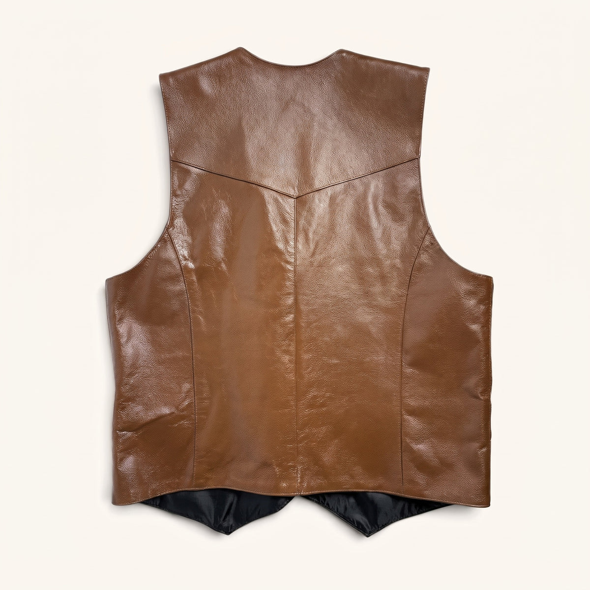Classic Leather Vest in Brown [Brown]