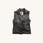 Collared Leather Vest