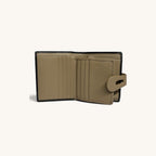 Compact Snap Wallet [Black/Beige]