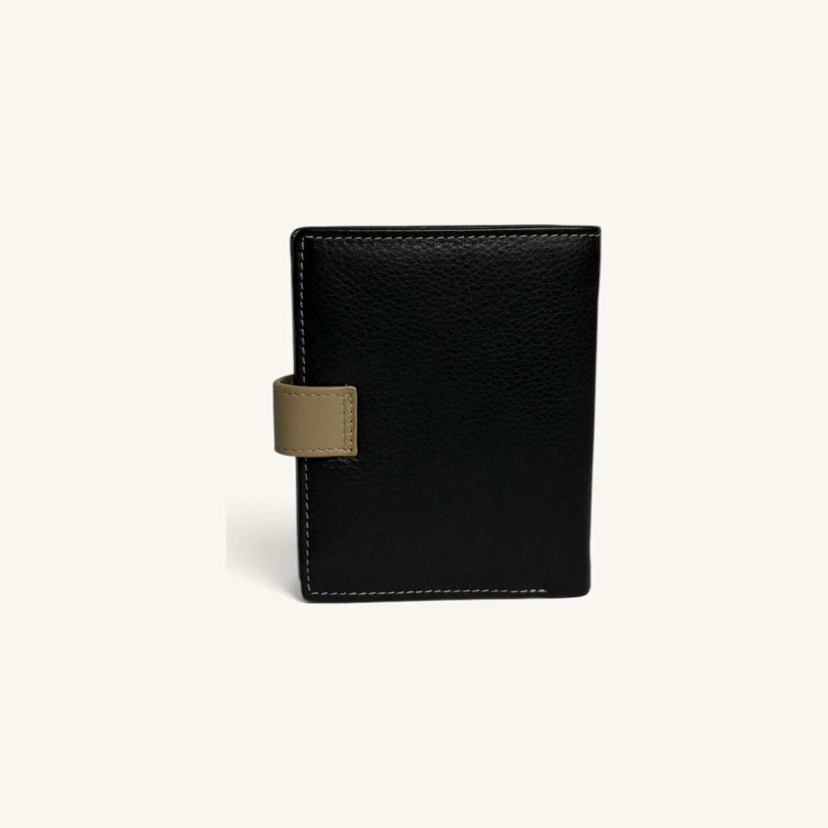Compact Snap Wallet [Black/Beige]