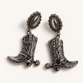 Concho and Boot Earrings in Silver [Silver]