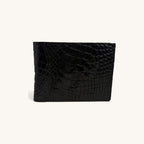 Crocodile Belly Bifold in Black - Executive Leather, Wellington FL [Black]