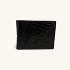 Crocodile Belly Bifold in Black - Executive Leather, Wellington FL