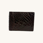 Crocodile Belly Bifold in Brown - Executive Leather, Wellington FL