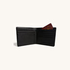 Crocodile Belly Bifold in Jet Black - Executive Leather, Wellington FL