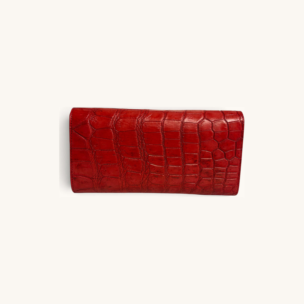 Crocodile Clutch Wallet in Red - Executive Leather, Wellington FL