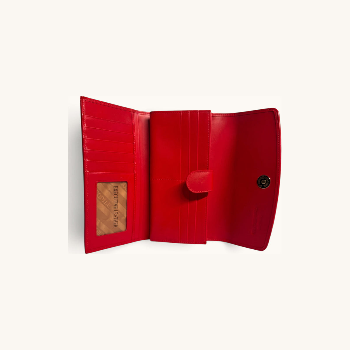 Crocodile Clutch Wallet in Red - Executive Leather, Wellington FL
