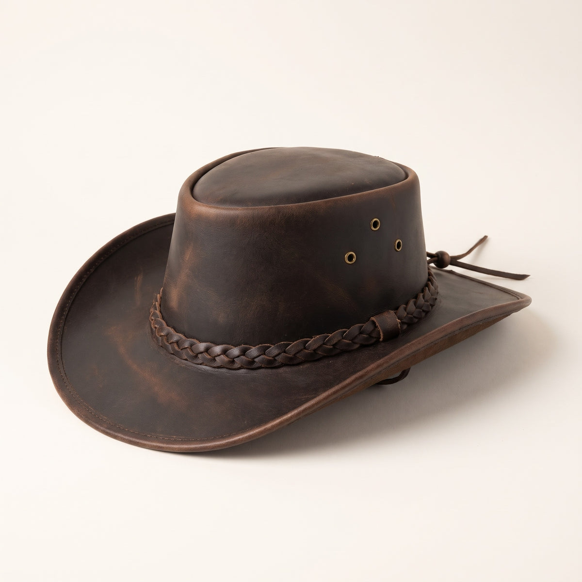 Dark Brown Braided Cowboy Hat