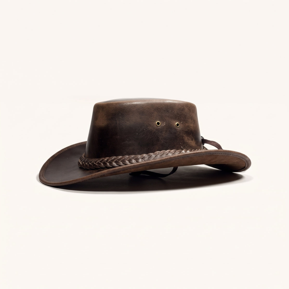 Dark Brown Braided Cowboy Hat