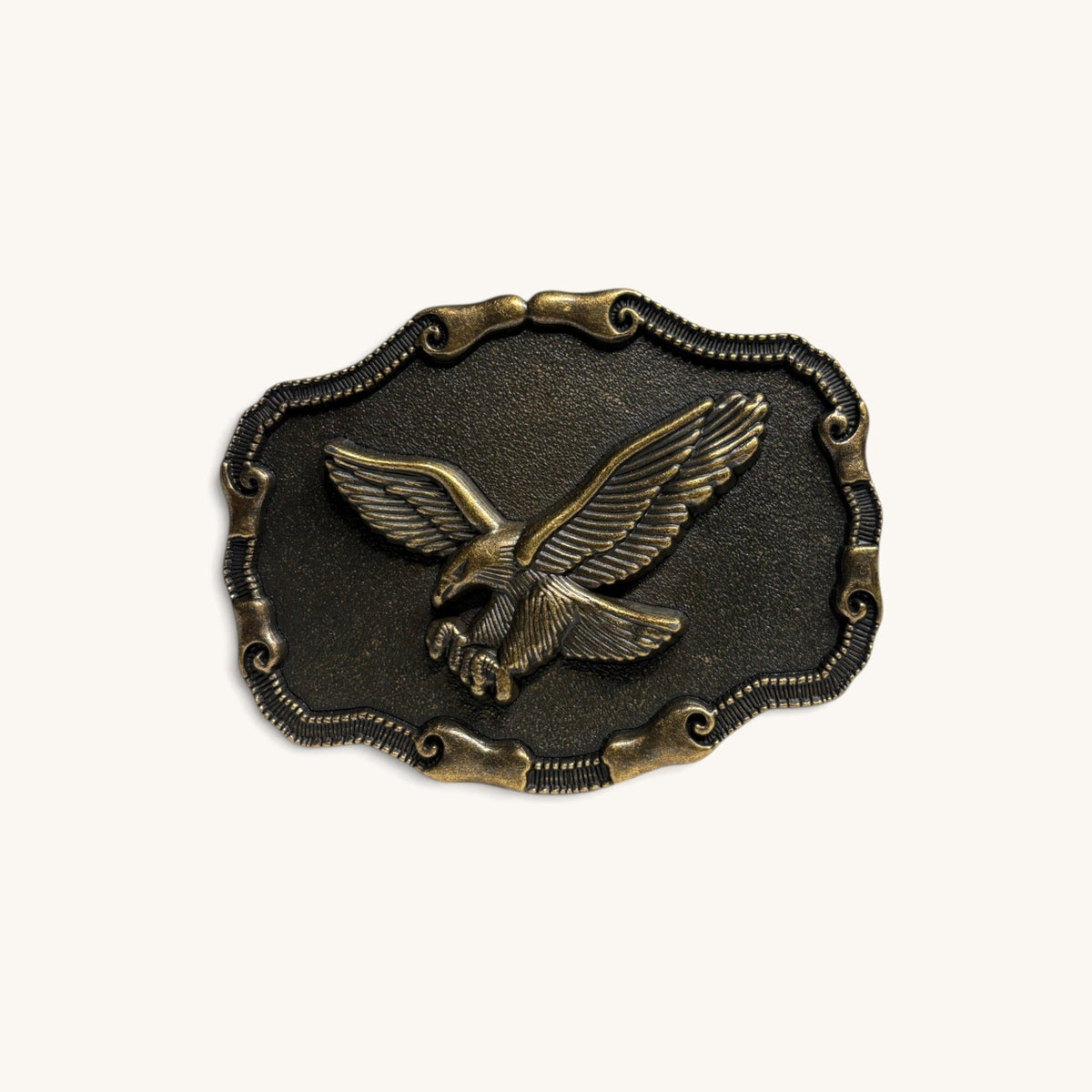 Eagle Scroll Buckle - Brass Eagle Scroll Buckle