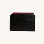 Exotic Card Case in Black Snakeskin - Executive Leather, Wellington FL