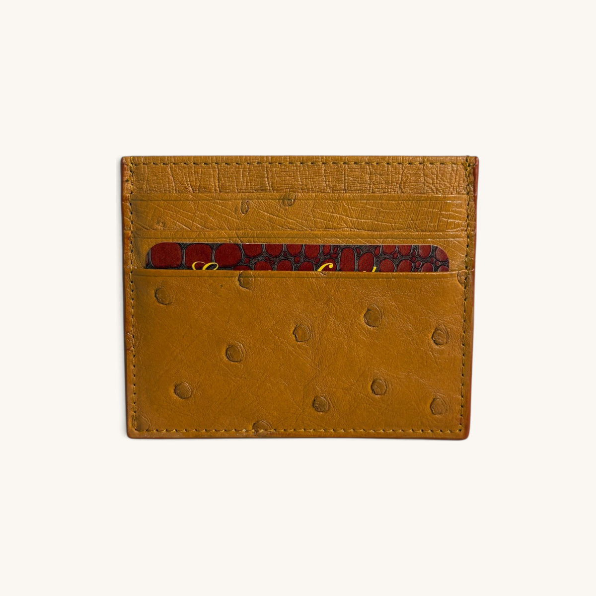 Exotic Card Case in Ostrich - Executive Leather, Wellington FL