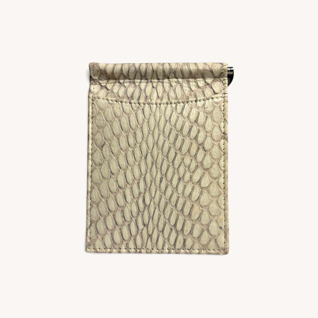 Exotic Money Clip in Cream Crocodile - Executive Leather, Wellington FL [Cream Crocodile]