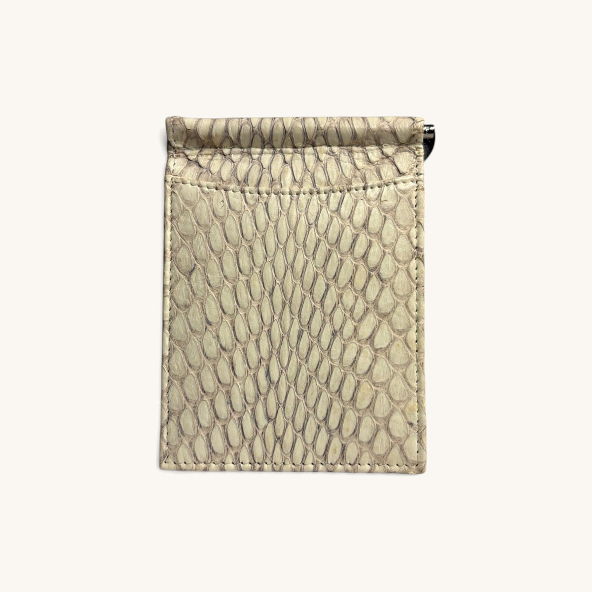 Exotic Money Clip in Cream Crocodile - Executive Leather, Wellington FL [Cream Crocodile]
