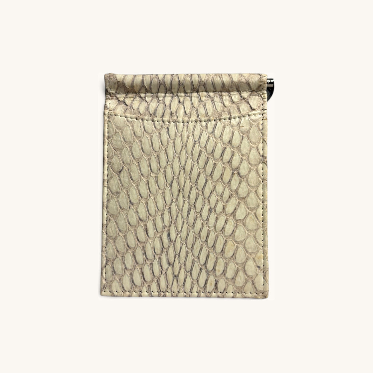 Exotic Money Clip in Cream Crocodile - Executive Leather, Wellington FL