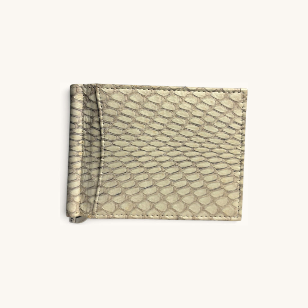 Exotic Money Clip in Cream Crocodile - Executive Leather, Wellington FL