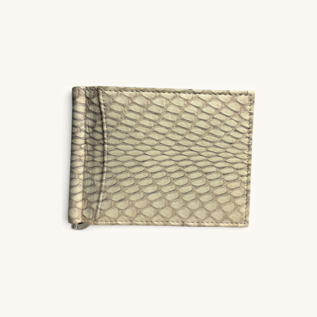 Exotic Money Clip in Cream Crocodile - Executive Leather, Wellington FL