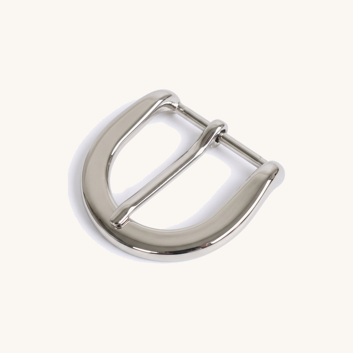Curved Dress Buckle - Gunmetal Curved Dress Buckle [Polished Silver]