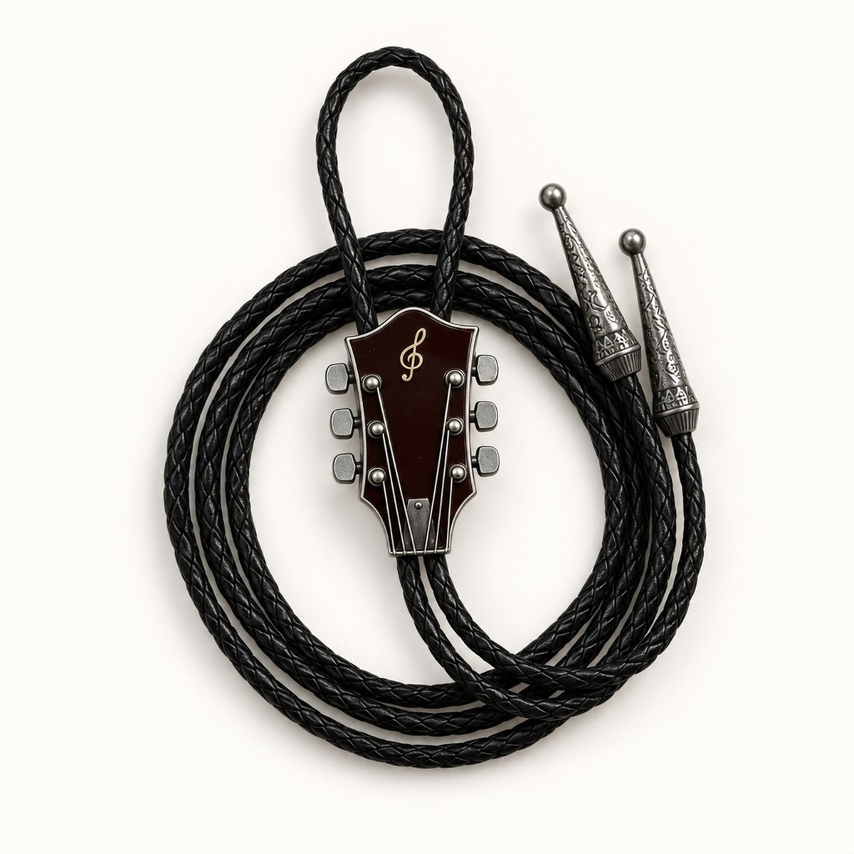 Guitar Bolo Tie in Dark Brown [Dark Brown]