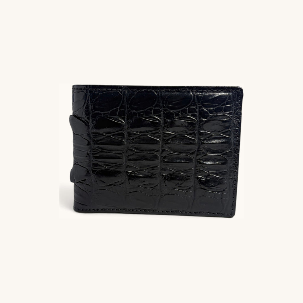 Hornback Crocodile Bifold in Black - Executive Leather, Wellington FL