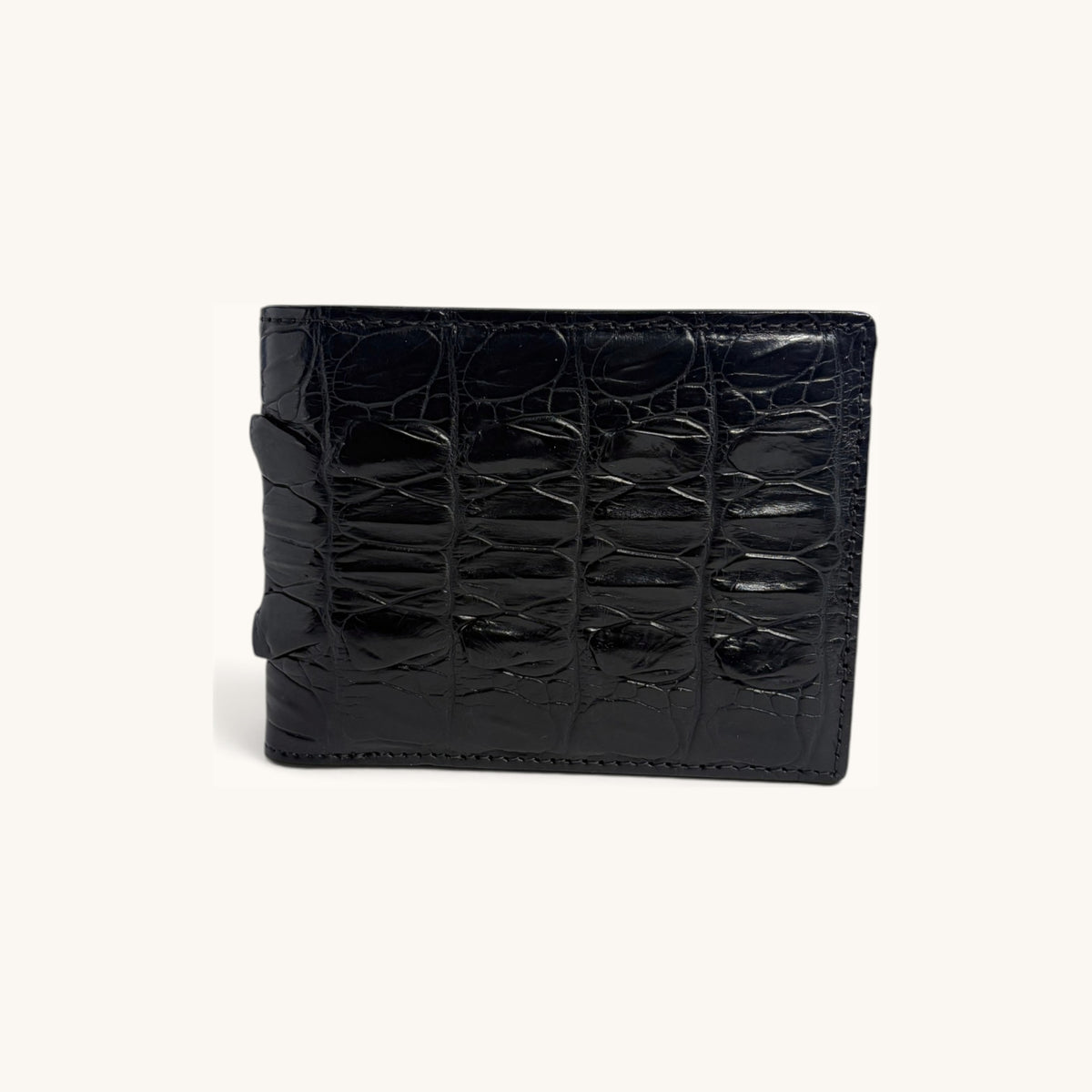 Hornback Crocodile Bifold in Black - Executive Leather, Wellington FL