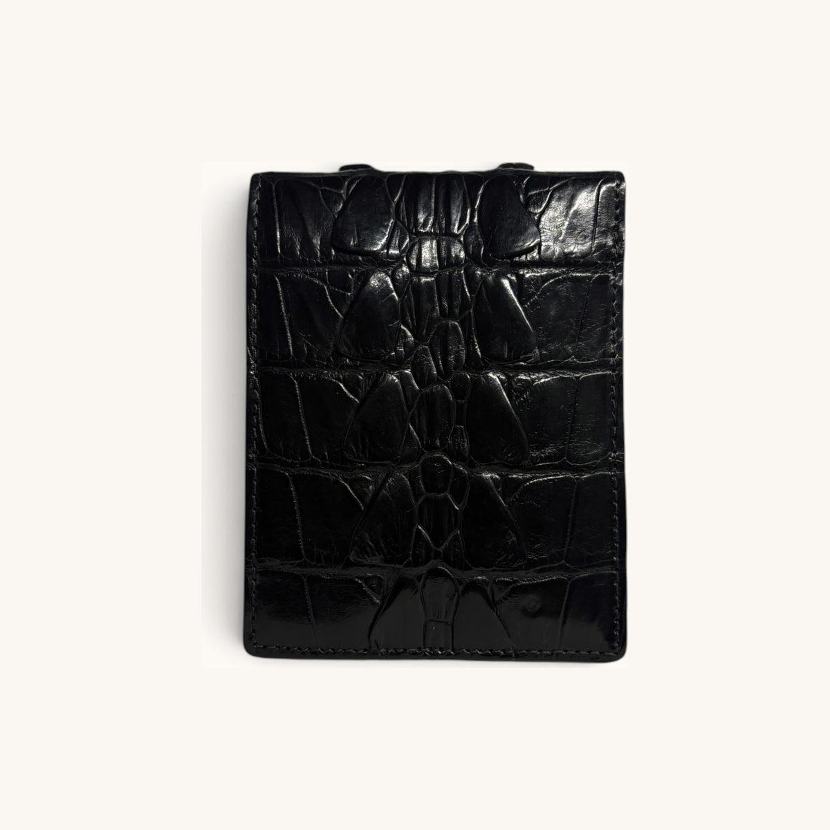 Hornback Crocodile Bifold in Black - Executive Leather, Wellington FL