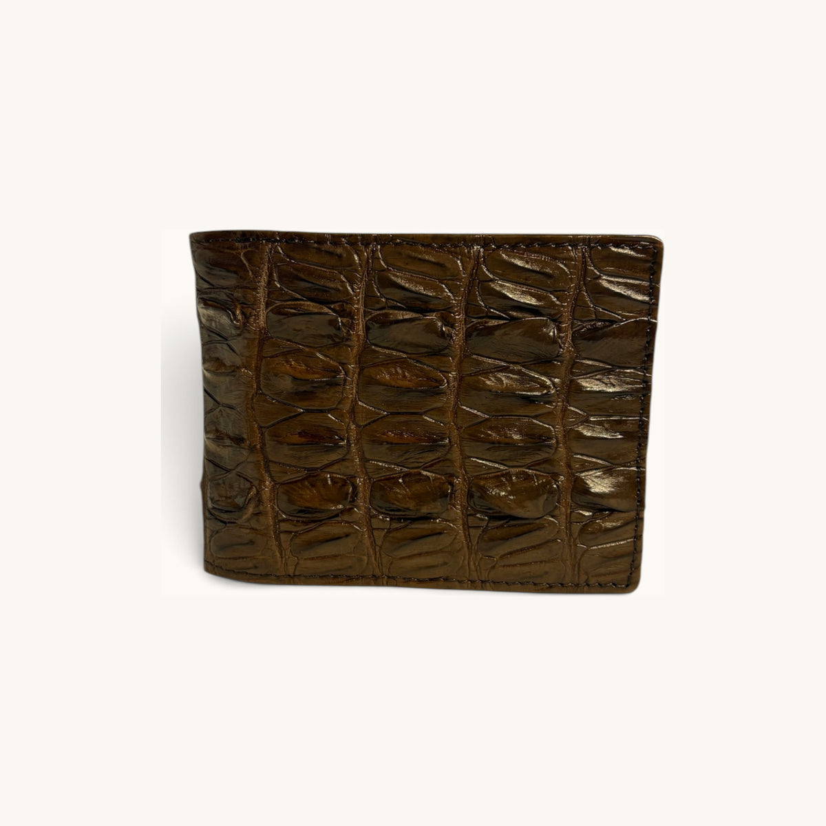 Hornback Crocodile Bifold in Brown - Executive Leather, Wellington FL