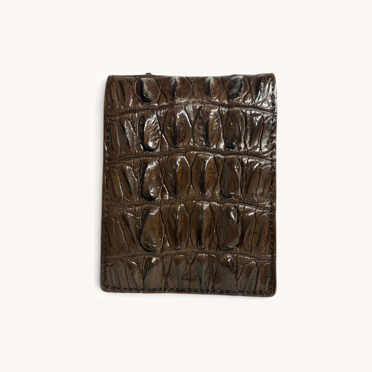 Hornback Crocodile Bifold in Brown - Executive Leather, Wellington FL
