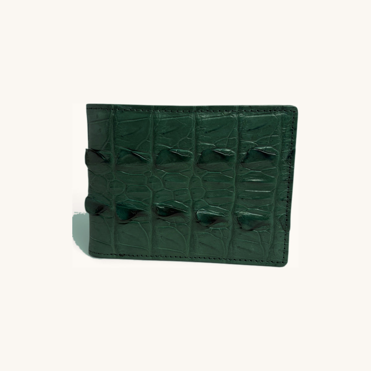 Hornback Crocodile Bifold in Green - Executive Leather, Wellington FL