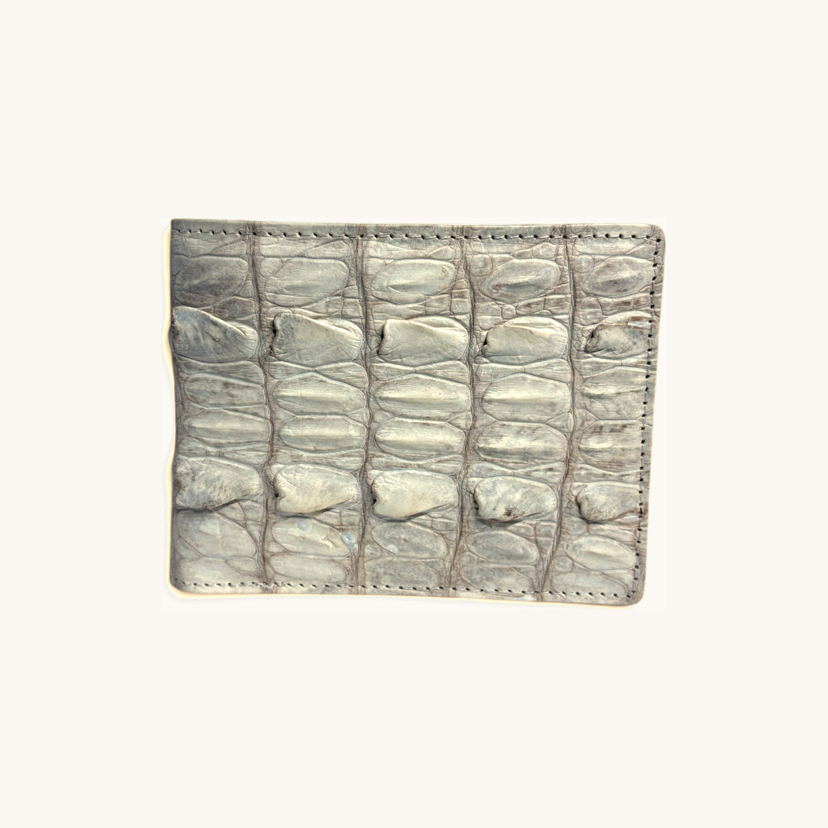 Hornback Crocodile Bifold in White - Executive Leather, Wellington FL