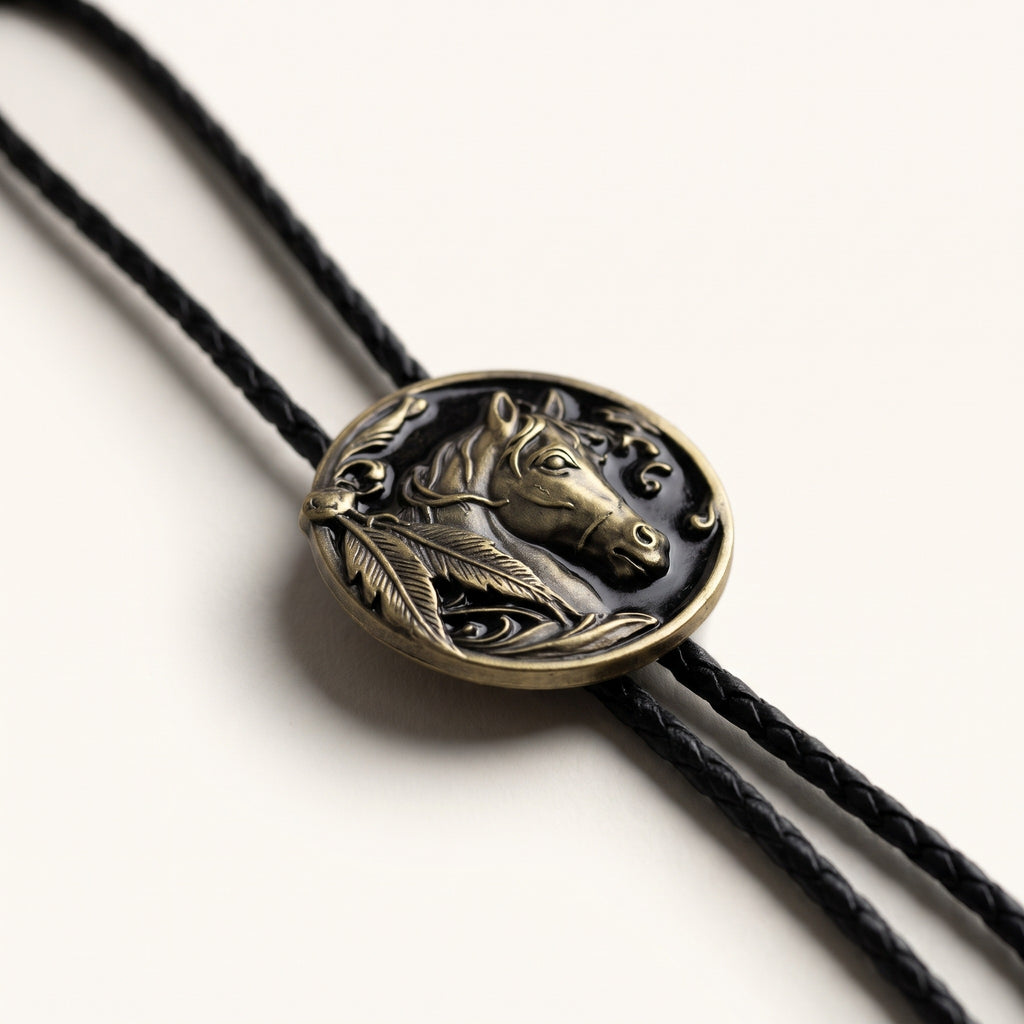 Horse Head Bolo Tie in Gold [Gold]