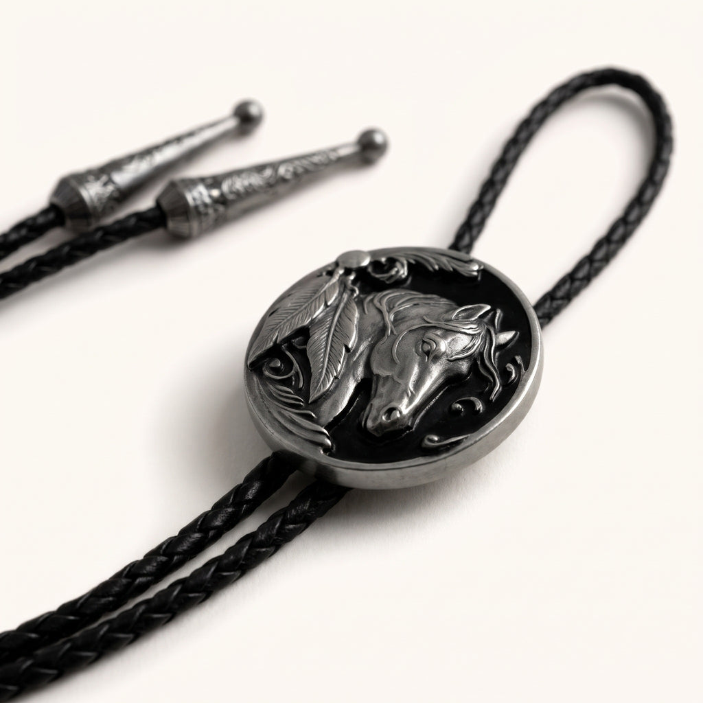 Horse Head Bolo Tie in Silver [Silver]