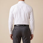 The Italian Dress Belt in Black, worn, back view [Black]