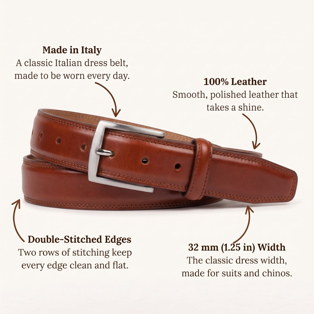 The Italian Dress Belt in Cognac, infographic: what you're paying for [Cognac]