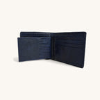 Lizard Bifold in Navy - Executive Leather, Wellington FL [Navy]