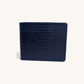 Lizard Bifold in Navy - Executive Leather, Wellington FL