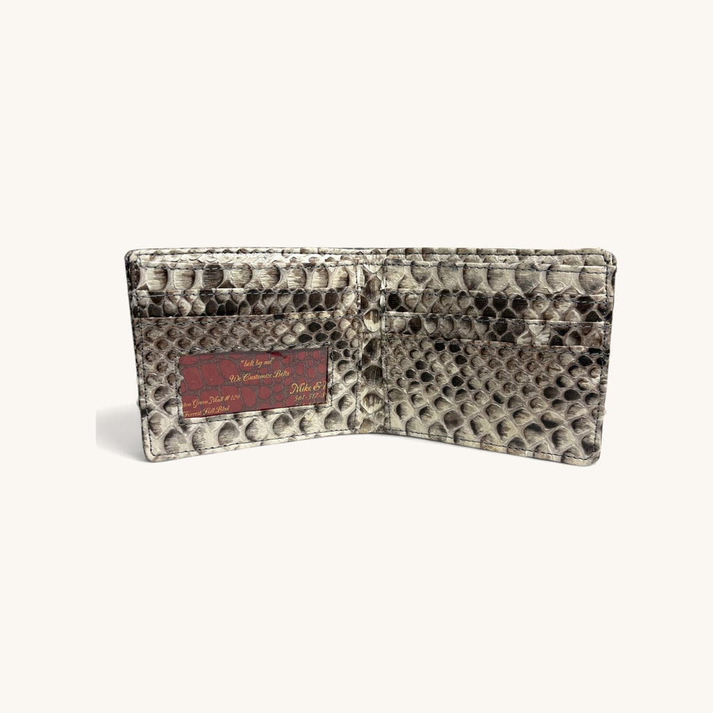 Natural Python Billfold in With ID Window - Executive Leather, Wellington FL