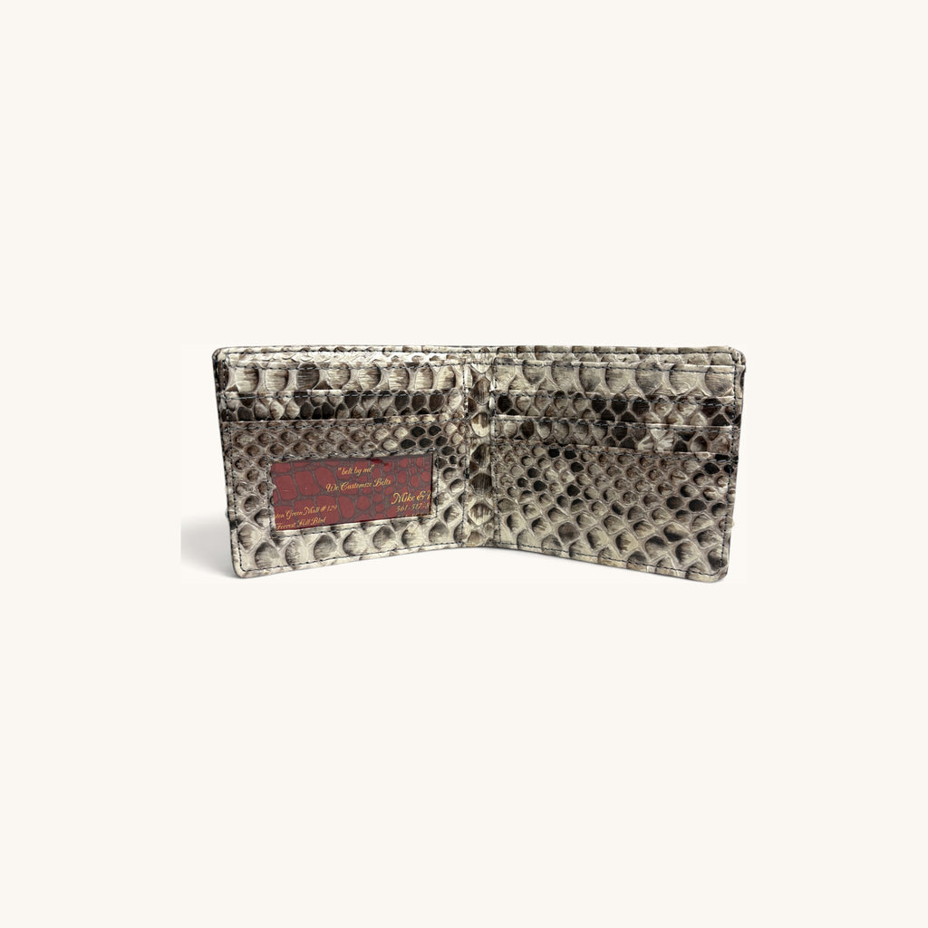 Natural Python Billfold in With ID Window - Executive Leather, Wellington FL